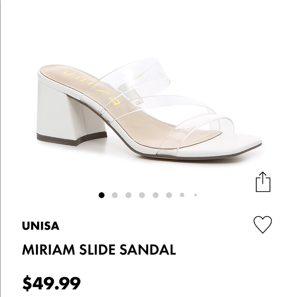 White block heel sandals